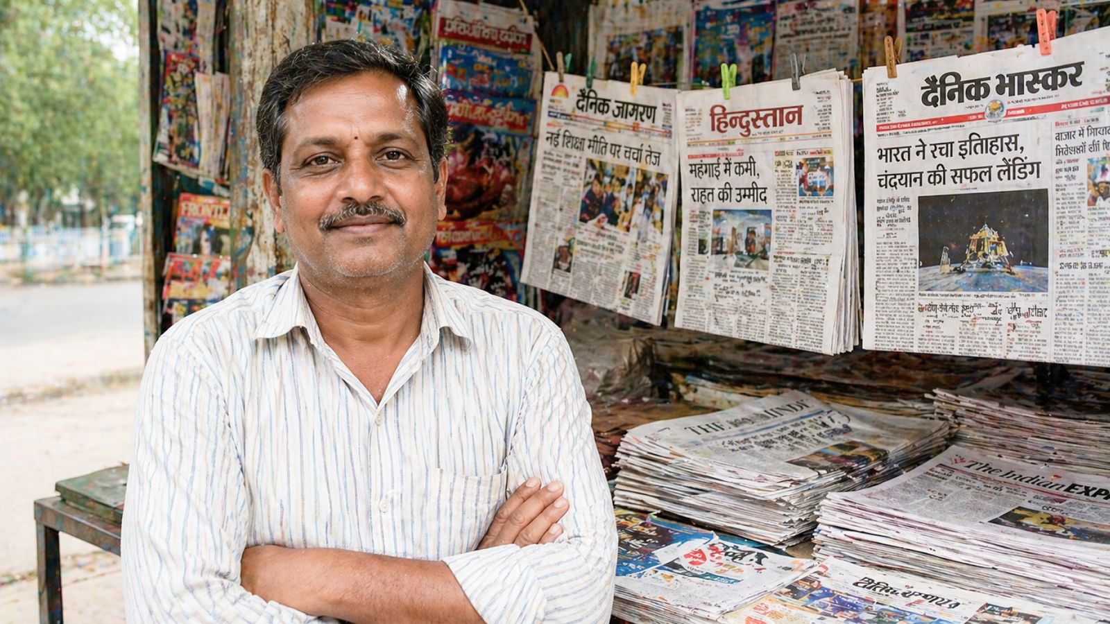 Newspaper vendor managing daily deliveries with Zopnote